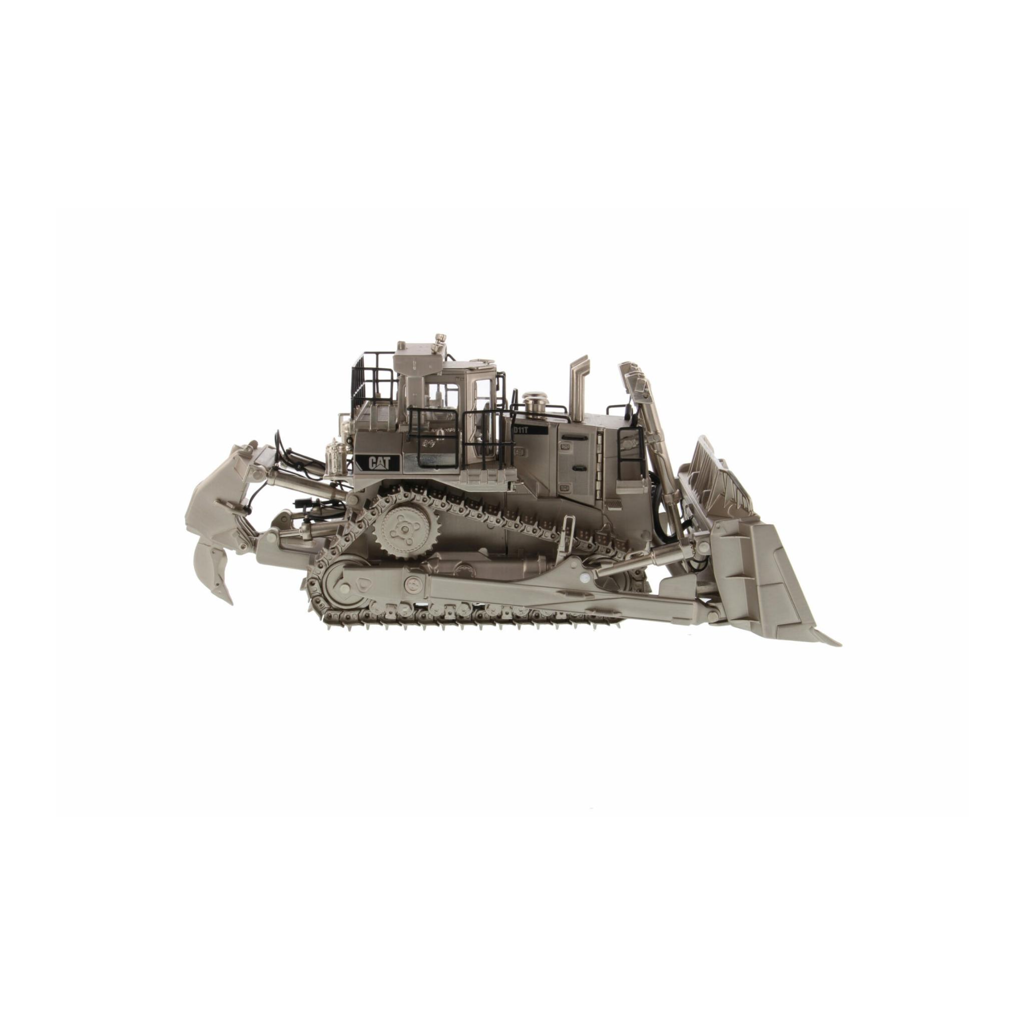 1:50 - Norscot Cat D11T Track Type Tractor Silver Finish 55298