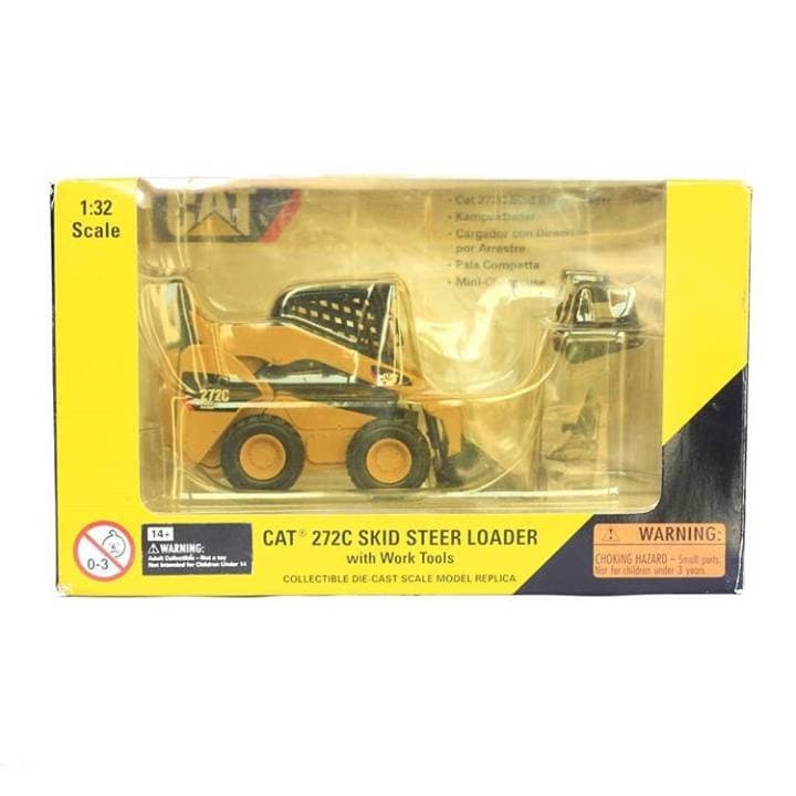 1:32 Alat Berat CAT 272C Skid Steer Loader with Work Tools